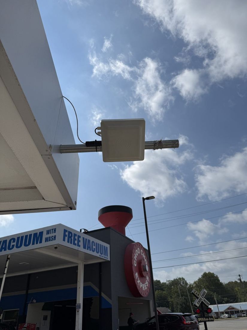 Full view of the RFID reader installation. From NXT Wash Site Network Topology.