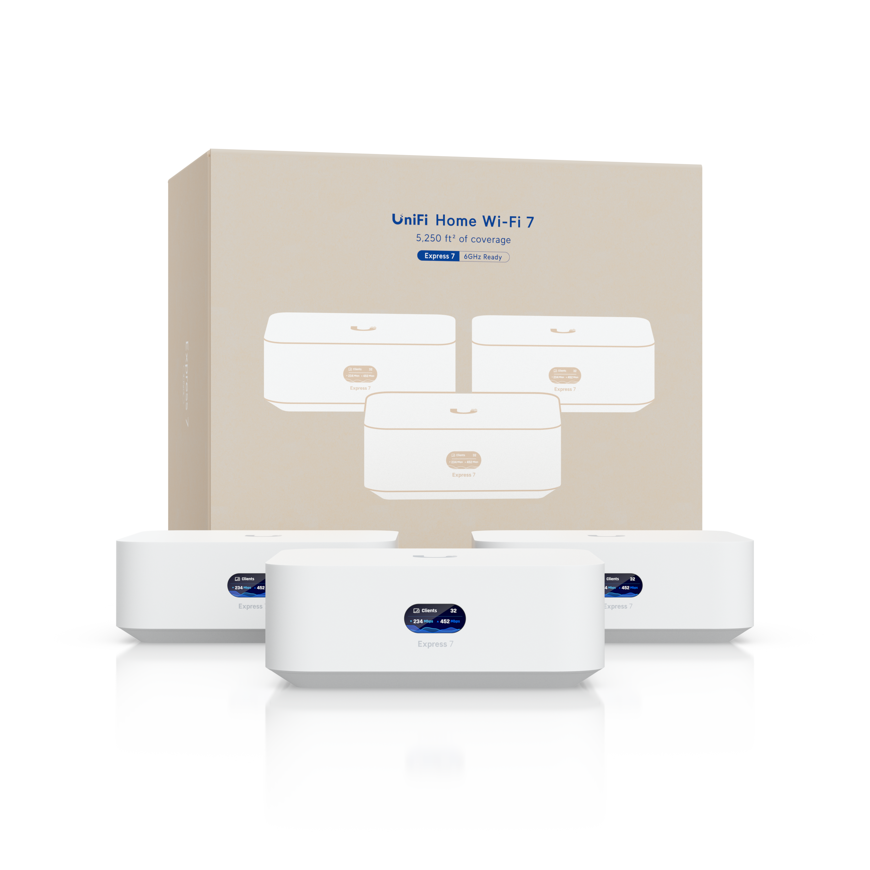 UniFi Express 7 — UniFi Express 7 product image from Ubiquiti; packaging is pictured.